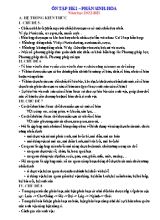 Ôn tập học kì 1 Khoa học tự nhiên Lớp 6 - Phần Sinh học, Hóa học - Năm học 2022-2023